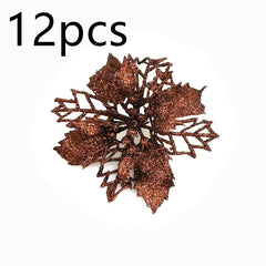Glitter Artificial Christmas Flowers