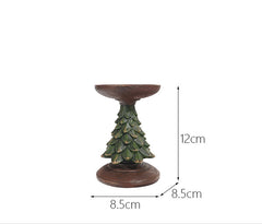 Wooden Christmas Tree Candle Holder