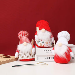 Christmas Decoration Crafts Chef Hat Santa Faceless Doll