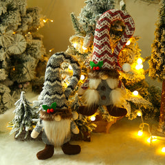 Christmas Decorative Creative Couple Doll Curtain Hug