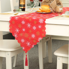 Snowflake with Tassel Table Mat