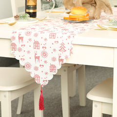 Snowflake with Tassel Table Mat
