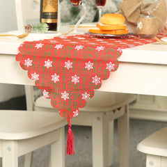 Snowflake with Tassel Table Mat