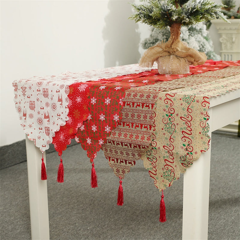 Snowflake with Tassel Table Mat