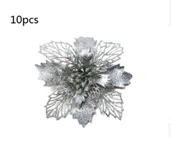 Glitter Artificial Christmas Flowers