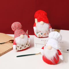 Christmas Decoration Crafts Chef Hat Santa Faceless Doll