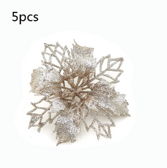 Glitter Artificial Christmas Flowers