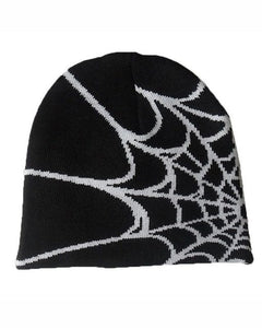 Spider Web Printed Knitted Pullover Wool Hat