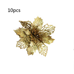 Glitter Artificial Christmas Flowers