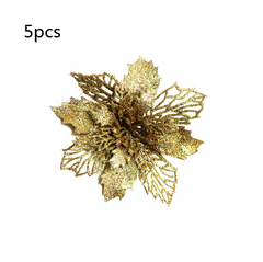 Glitter Artificial Christmas Flowers