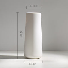 Modern Minimalist White Hemp Rope Ceramic Vase