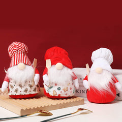 Christmas Decoration Crafts Chef Hat Santa Faceless Doll