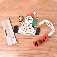 Christmas Painted Wooden Creative DIY Calendar Assembly Gift Decoration Ornaments