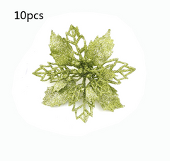 Glitter Artificial Christmas Flowers