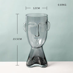 Abstract Human Face Glass Flower