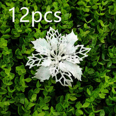 Glitter Artificial Christmas Flowers