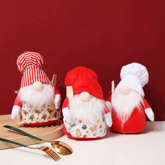 Christmas Decoration Crafts Chef Hat Santa Faceless Doll