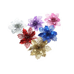 Glitter Artificial Christmas Flowers
