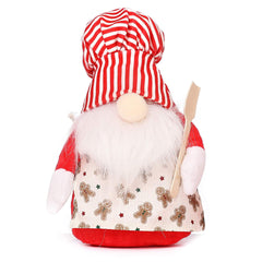 Christmas Decoration Crafts Chef Hat Santa Faceless Doll