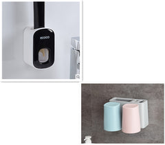 Wall Mounted Automatic Toothpaste Holder Bathroom Accessories Set Dispenser