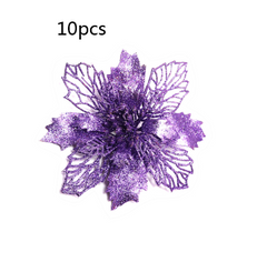 Glitter Artificial Christmas Flowers