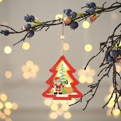 Christmas Hollow Wooden Pendant