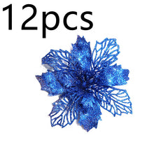 Glitter Artificial Christmas Flowers