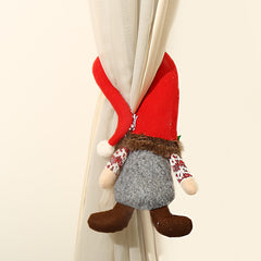 Christmas Decorative Creative Couple Doll Curtain Hug