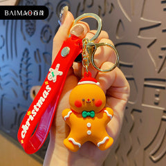 Christmas Small Gift Cartoon Santa Claus David's Deer Doll Keychain