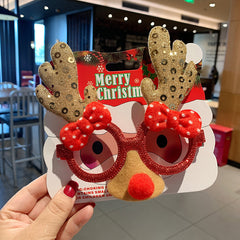 Christmas Glasses Frame Female Elk Dress Up Gift Party Glasses