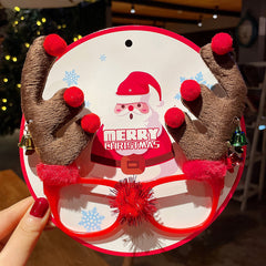 Christmas Glasses Frame Female Elk Dress Up Gift Party Glasses