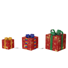 Lighted Up Outdoor Christmas Gift Box