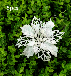 Glitter Artificial Christmas Flowers