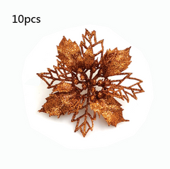 Glitter Artificial Christmas Flowers