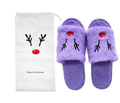 Women Christmas Slippers Plush Shoes