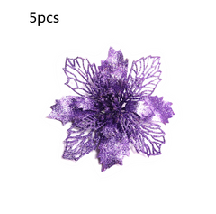 Glitter Artificial Christmas Flowers