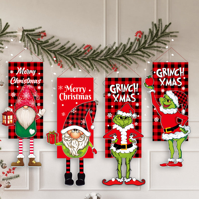 Christmas Decorations Faceless Doll Hanging Feet Doll Flag