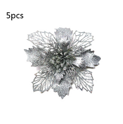 Glitter Artificial Christmas Flowers