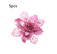 Glitter Artificial Christmas Flowers