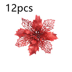 Glitter Artificial Christmas Flowers
