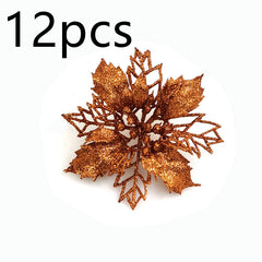 Glitter Artificial Christmas Flowers