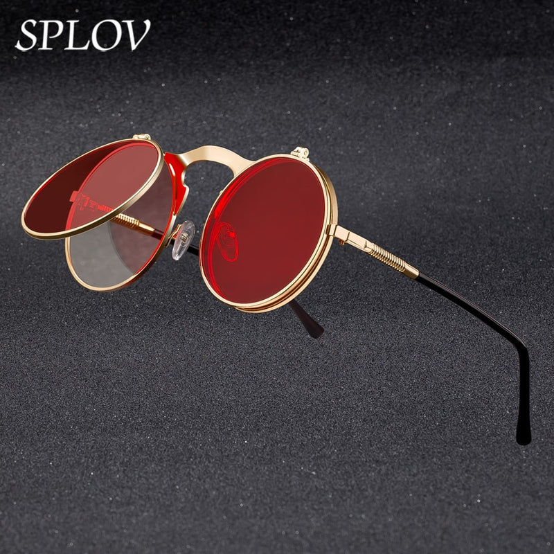 Vintage Steampunk Flip Sunglasses