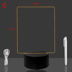 Board with Mark Pen Color Changing Lamp