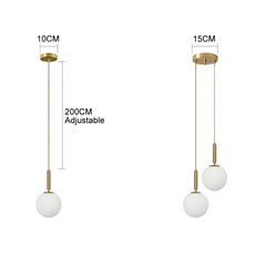 Modern LED Glass Ball Chandelier Lights