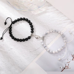 Natural Stone Beads Couple Magnetic Bracelets