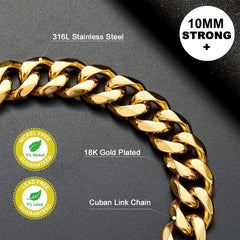 Gold Link Chain Collar for Dogs